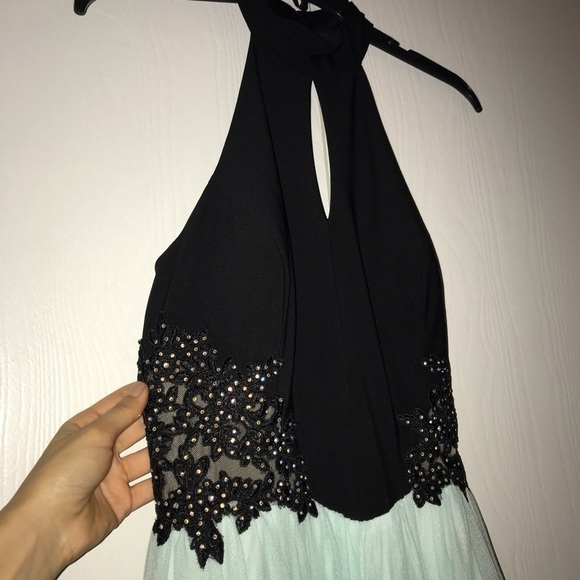 New Size 1 Blondie Nites Tulle Black Blue Ball Gown - Picture 4 of 5